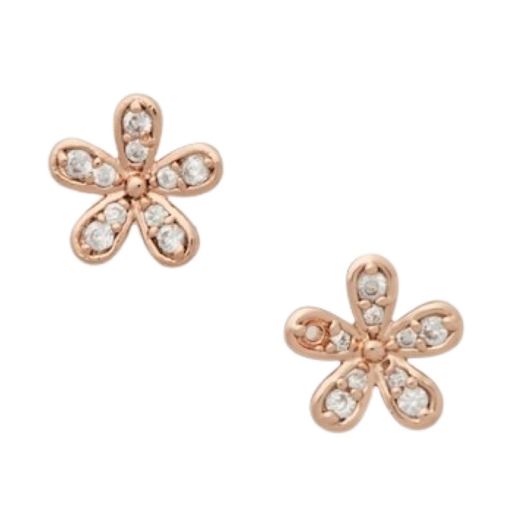 KATE SPADE • Rose Gold Gleaming Gardenia Flower Earrings - Picture 1 of 4